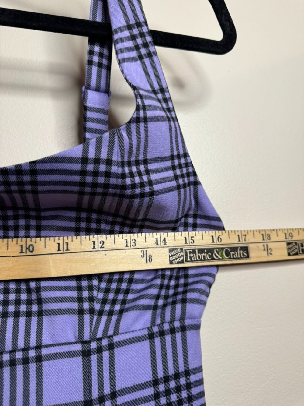 Empyre Black & Purple Plaid Sleeveless Dress Size M - Picture 6 of 8